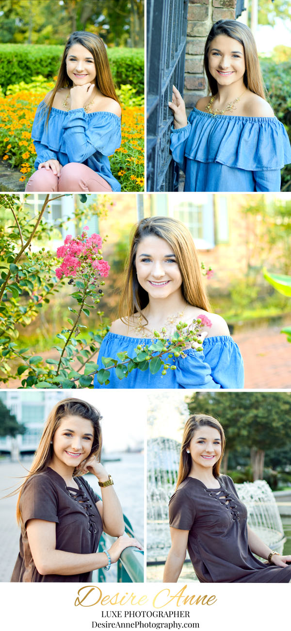 Madison | Natural Light #SeniorPortraits by Desire Anne Photography // Luxury Senior Photographer located in Mobile, Alabama // Daphne, AL // Fairhope, AL // Baldwin County // tags: flowers, by the water, ocean, sea, lake, beach, senior portraits pics photos, fashion, model, light and airy